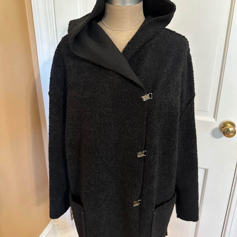 Fuzzy Black 3/4 Jacket